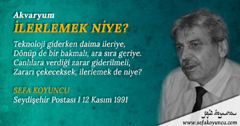 İLERLEMEK NİYE?