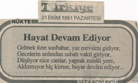 HAYAT DEVAM EDİYOR