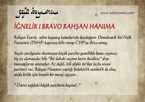 BRAVO RAHŞAN HANIMA