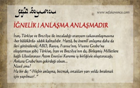 ANLAŞMA ANLAŞMADIR