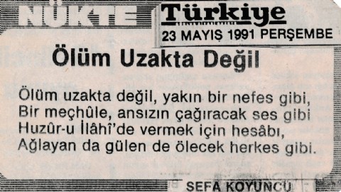 ÖLÜM UZAKTA DEĞİL