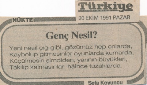 GENÇ NESİL?