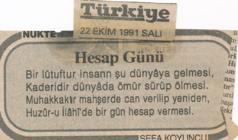 HESAP GÜNÜ