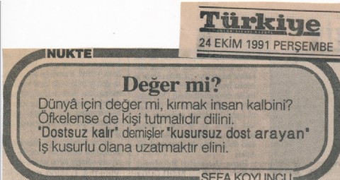 DEĞER Mİ?