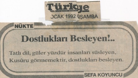 DOSTLUKLARI BESLEYEN!...