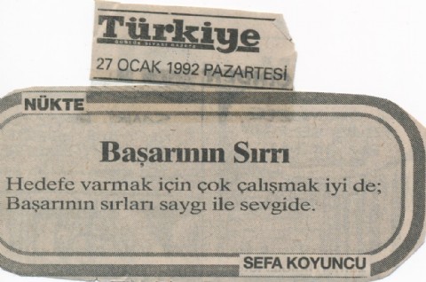 BAŞARININ SIRRI