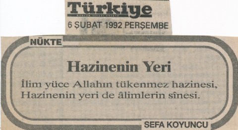 HAZİNENİN YERİ