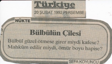 BÜLBÜLÜN ÇİLESİ