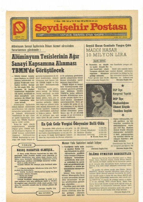 Nasaş Rahatsız Olmuşsa… - Seydişehir Postası I 1990