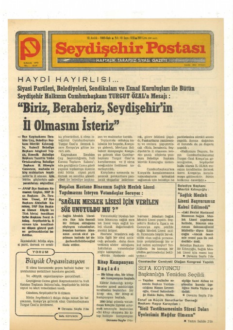 Büyük Organizasyon - Seydişehir Postası I 1990