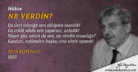 NE VERDİN?