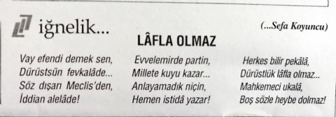 LÂFLA OLMAZ