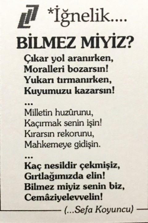 BİLMEZ MİYİZ?