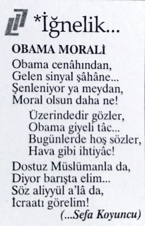 OBAMA MORALİ