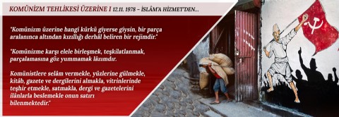 KOMÜNİZM TEHLİKESİ ÜZERİNE