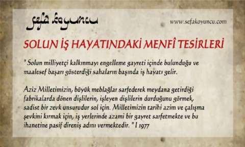 SOLUN İŞ HAYATINDAKİ MENFÎ TESİRLERİ