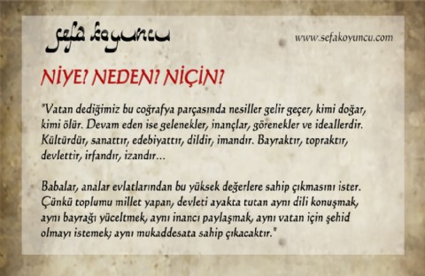 NİYE? NEDEN? NİÇİN?