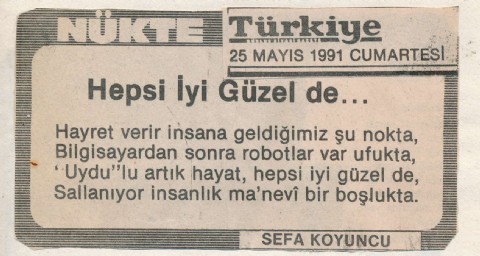 HEPSİ İYİ GÜZEL DE