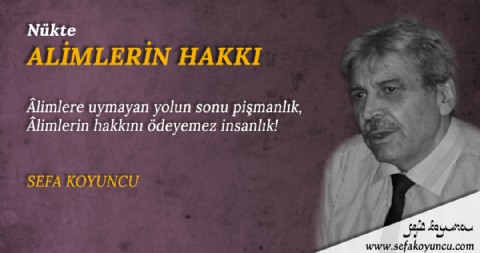 ALİMLERİN HAKKI