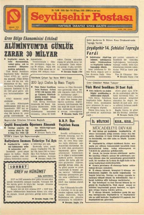 Grev ve Hükümet - Seydişehir Postası I 1995