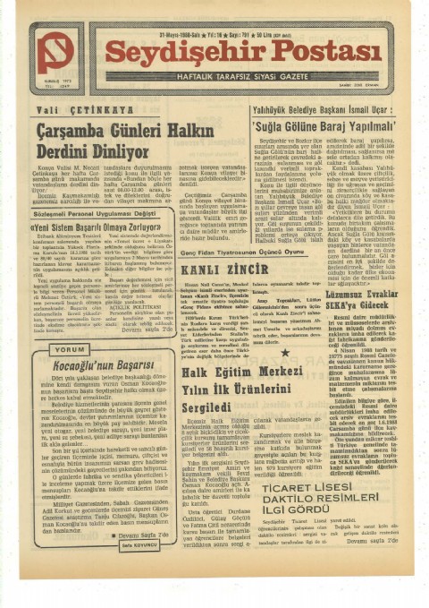 Kocaoğlu’nun Başarısı - Seydişehir Postası I 1988