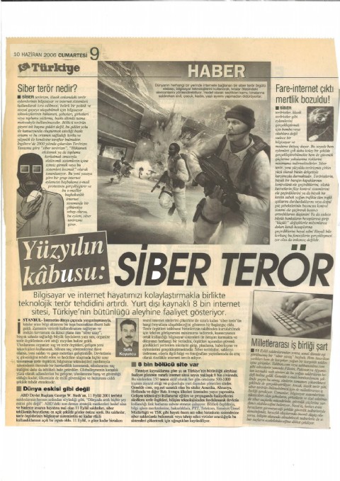 Siber Terör - Türkiye Gazetesi I 2005