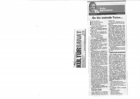 On Bin Metrede Yunus - Türkiye Gazetesi I 2012
