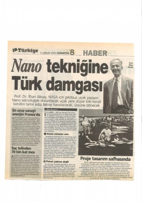 Nano Tekniğine Türk Damgası