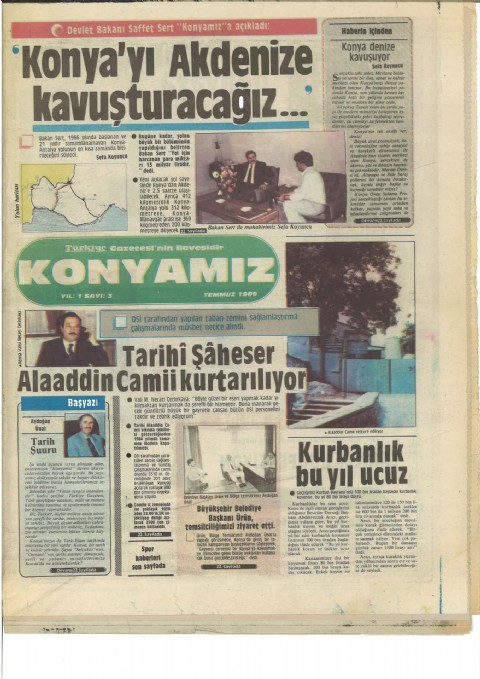 Konya Denize Kavuşuyor - Konyamız Gazetesi I 1989