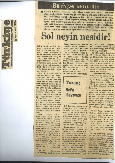 SOL NEYİN NESİDİR?