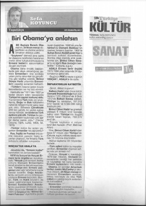 Biri Obama’ya  Anlatsın