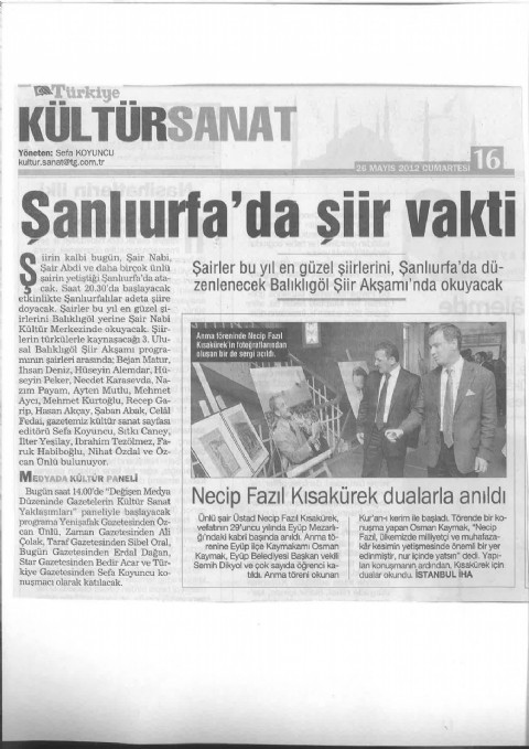 Şanlıurfa’da Şiir Vakti