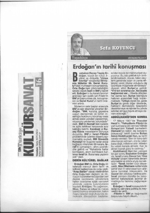 Erdoğan’ın Tarihi Konuşması