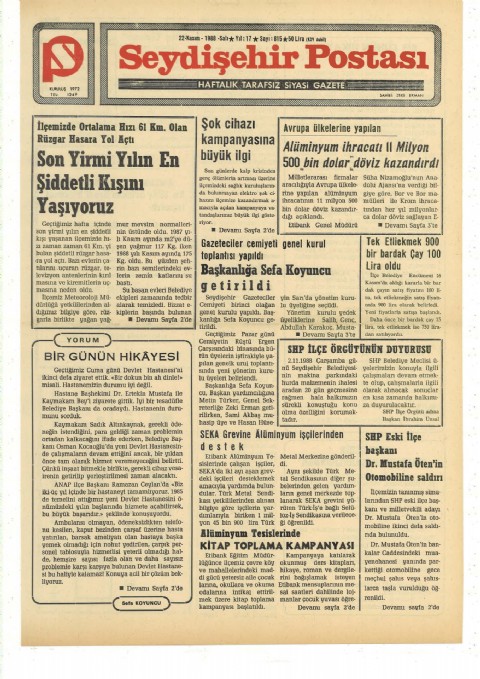 Bir Günün Hikayesi - Seydişehir Postası I 1988