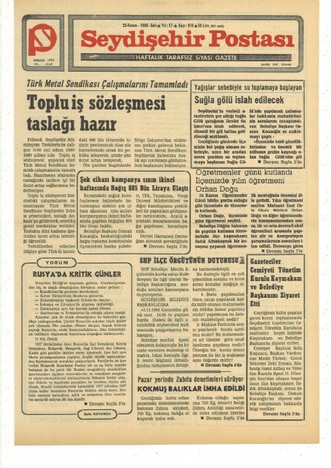 Rusya’da Kritik Günler - Seydişehir Postası I 1988