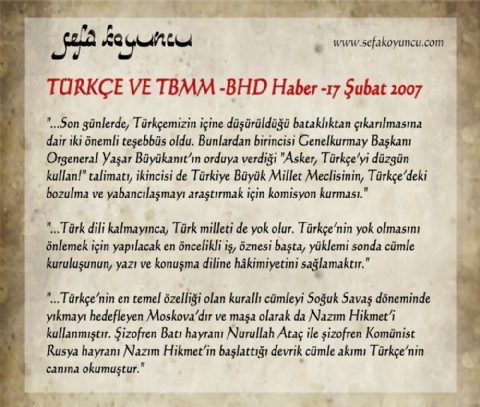 TÜRKÇE VE TBMM