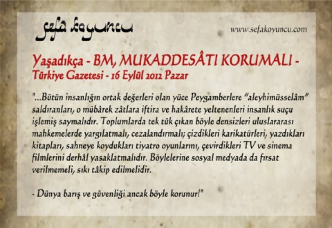 BM, Mukaddesâtı Korumalı