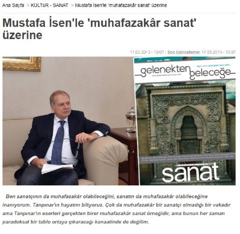 MUSTAFA İSEN’LE ’MUHAFAZAKÂR SANAT’ ÜZERİNE