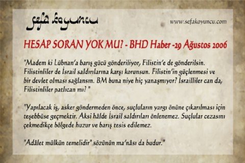 HESAP SORAN YOK MU?