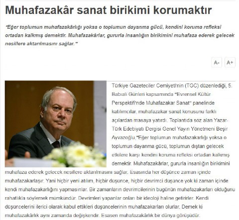 Muhafazakar Sanat Birikimi Korumaktır