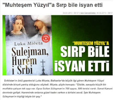 "Muhşetem Yüzyıl"a Sırp Bile İsyan Etti