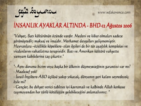 İNSANLIK AYAKLAR ALTINDA