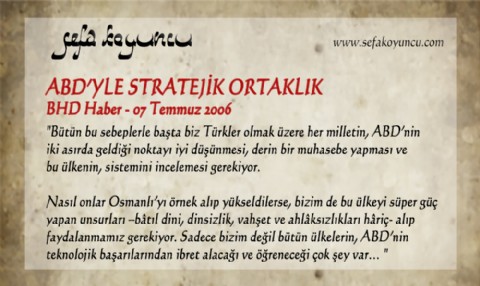 ABD’YLE STRATEJİK ORTAKLIK