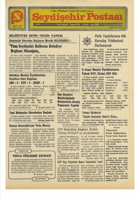 Toplu Sözleşme Çıkmazı - Seydişehir Postası I 1989