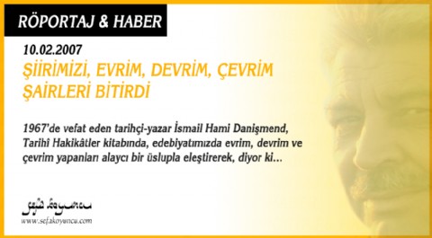 ŞİİRİMİZİ, EVRİM, DEVRİM, ÇEVRİM ŞAİRLERİ BİTİRDİ